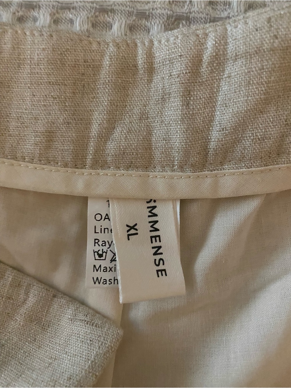 Commense High Waist Linen-Blend Shorts and Vest in Beige Cream NWT - Picture 8 of 11